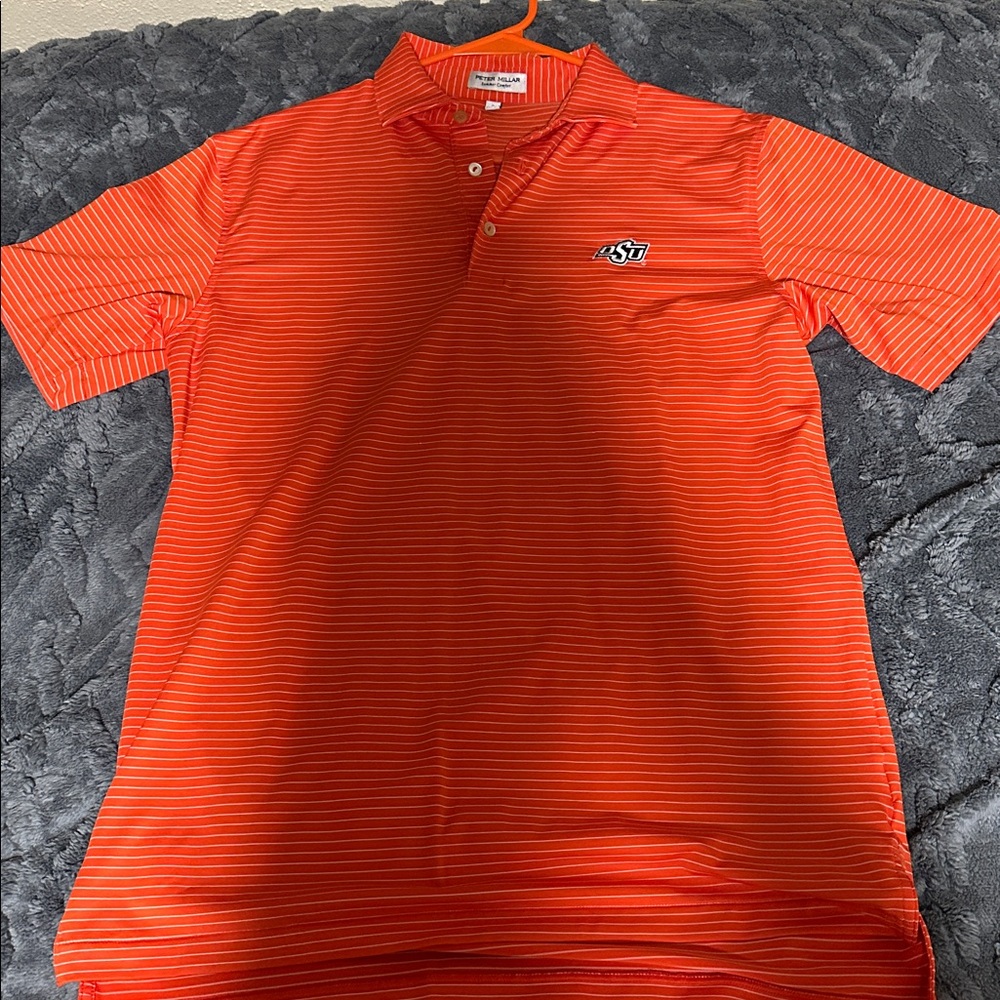 Peter Millar Vibrant Orange Polo- Oklahoma State